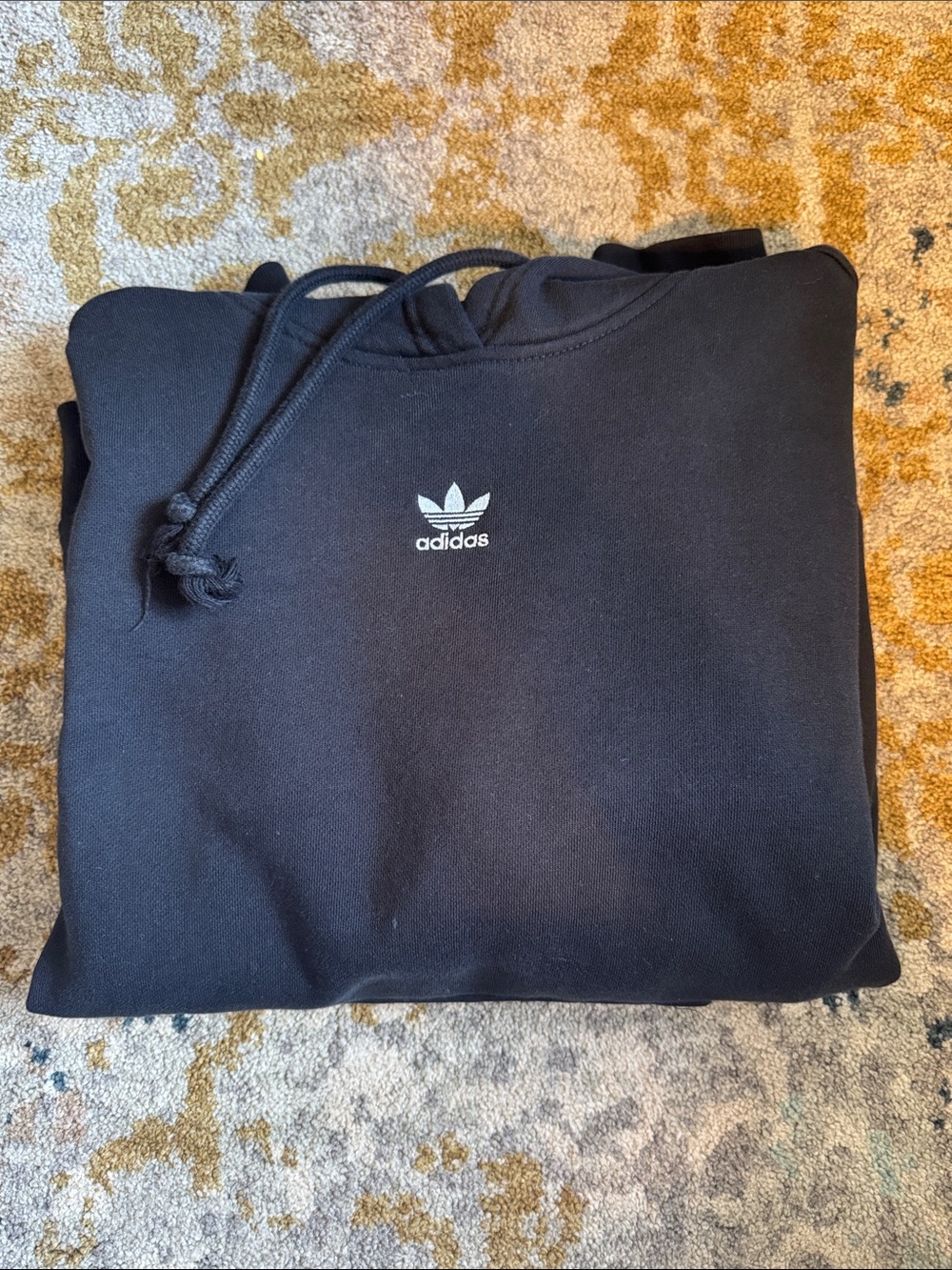 adidas Black Crewneck Sweater with Trefoil Logo